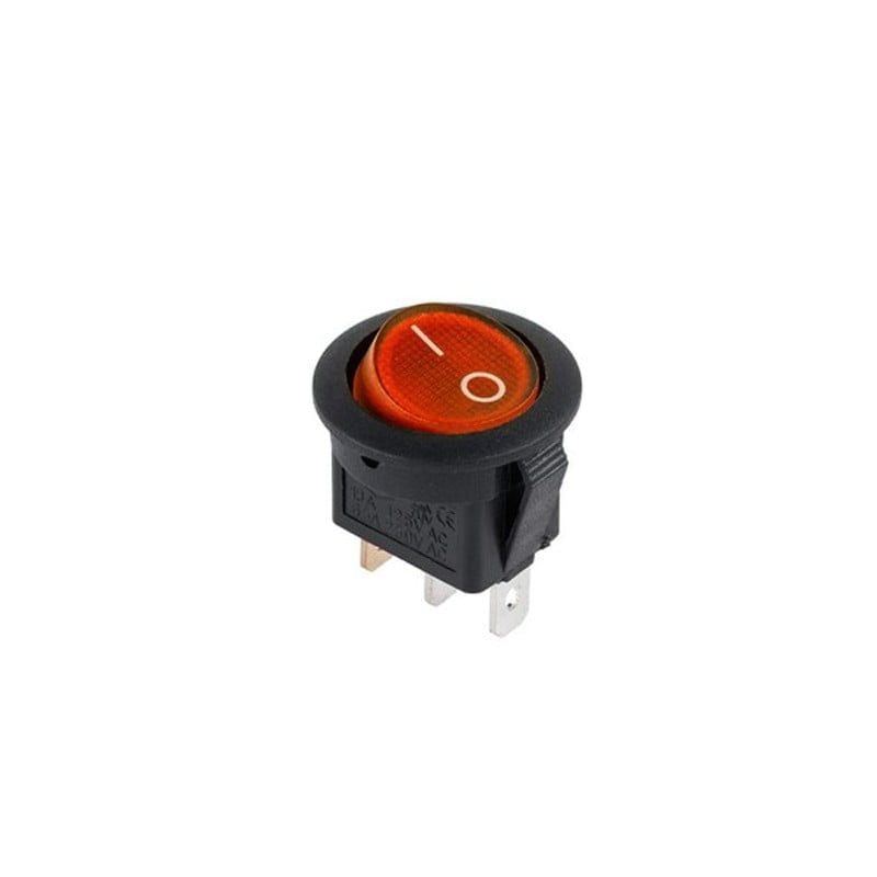 Intrerupator Buton ON-OFF LED Rosu 220V Engros