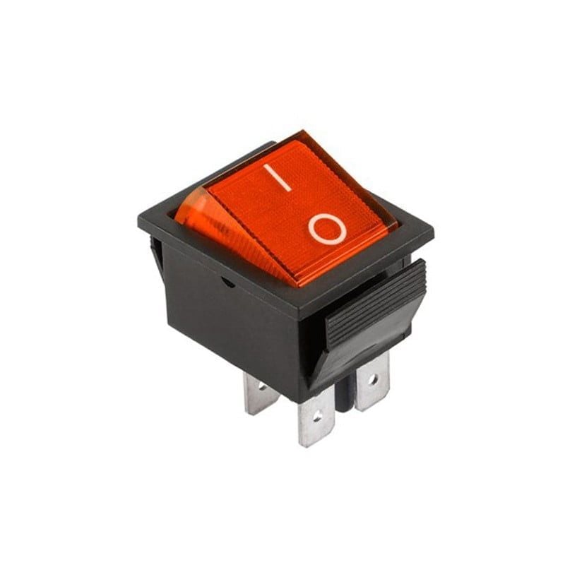 Intrerupator IRS ON-OFF 250V/15A KCD4 Rosu Engros