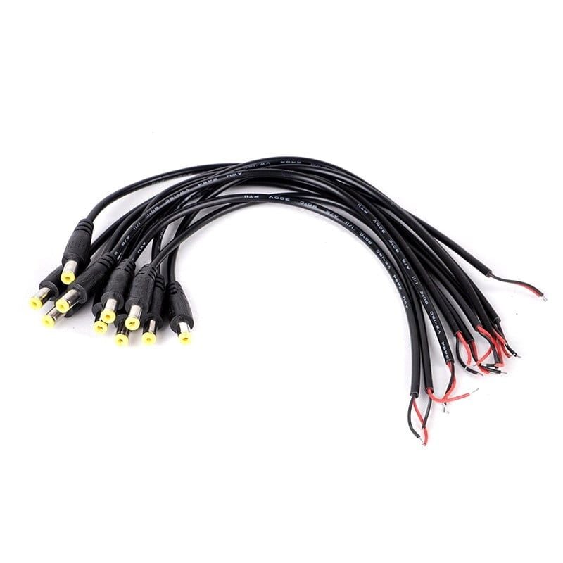Mufa Alimentare DC 2,1/5,5MM Tata cu Cablu 30cm Engros