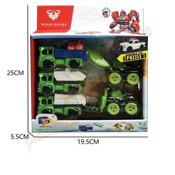 Jucarie Set 5 vehicule - Robot deformare