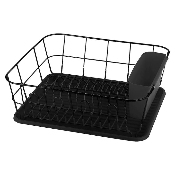 Scurgator Engros de vase Kamille, cu tava din silicon, 37x33x13.5cm, negru