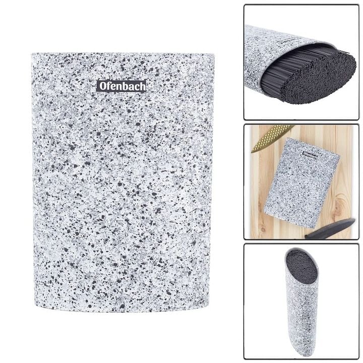 Bloc Engros pentru cutite universal Kamille, organizator de bucatarie, cu interior detasabil, soft-touch