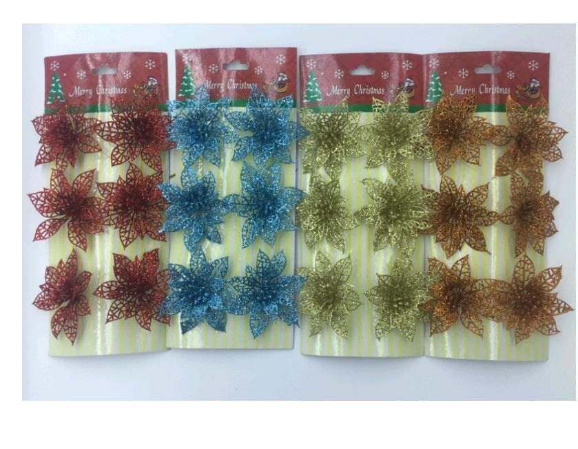 Set 6 flori Crăciuniță engros 7cm