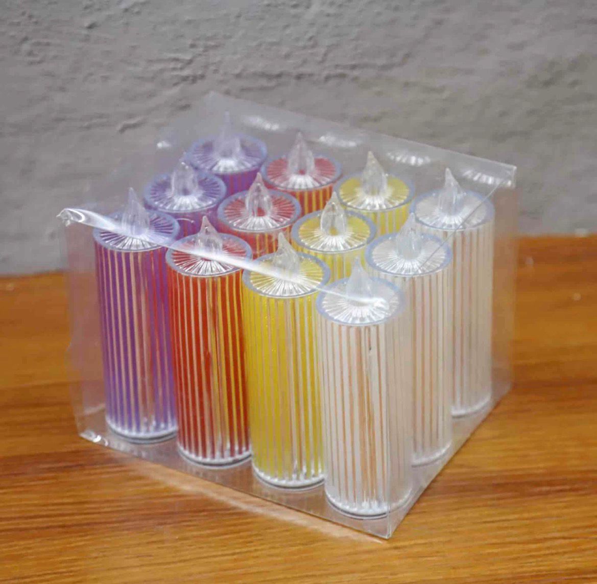 Set 12 Lumânări Colorate LED