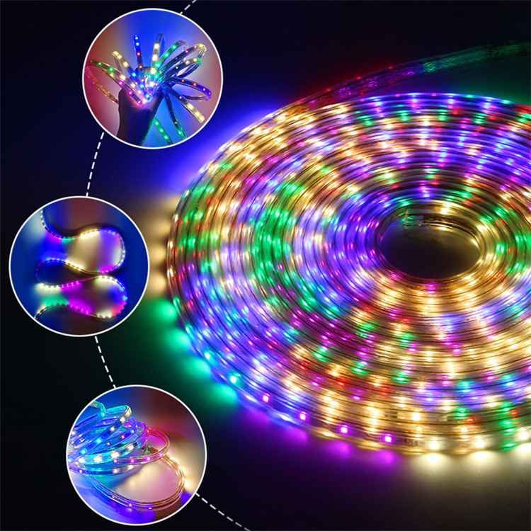 BANDA LED Engros SMD 100M cu Alimentator , 48 de LED-uri pe metru , 220V , culoare multicolor