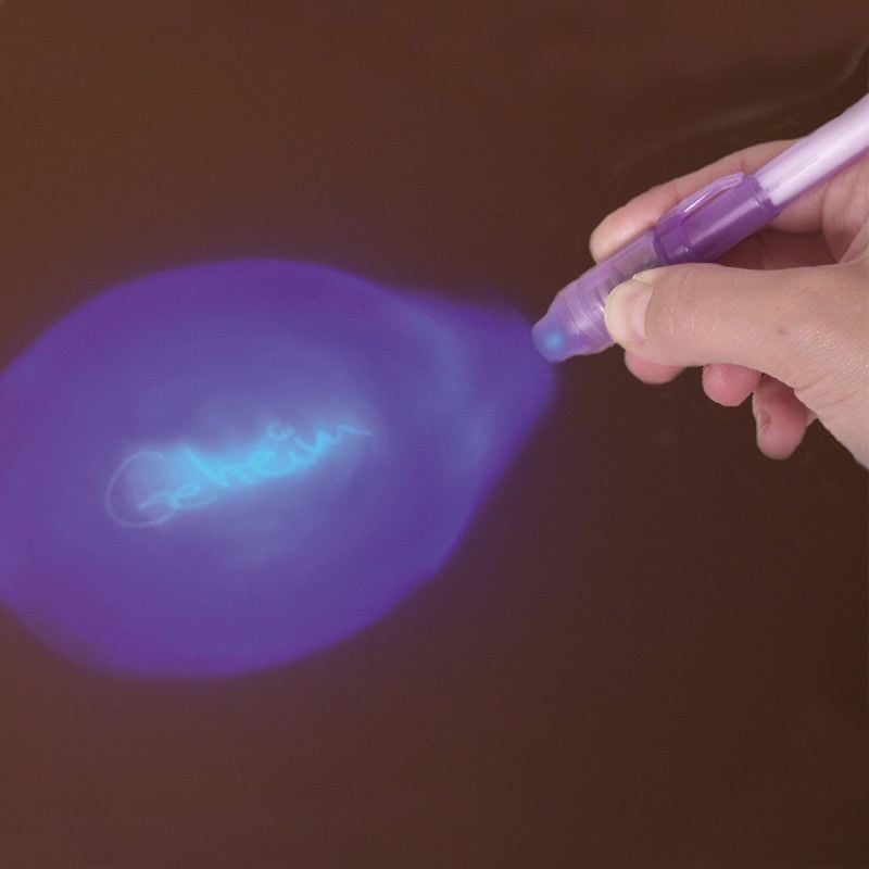 Marker cu lumina UV, cerneala invizibila, varf de 1 mm, capac, mov Engros