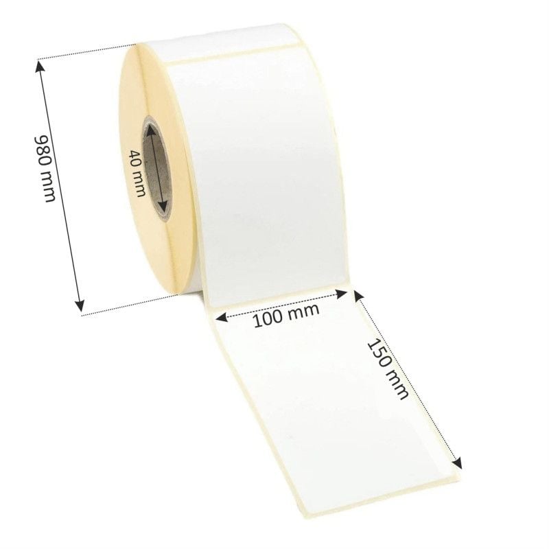 Etichete AWB 100x150 mm, termice autoadezive, rola 350 bucati, albe Engros