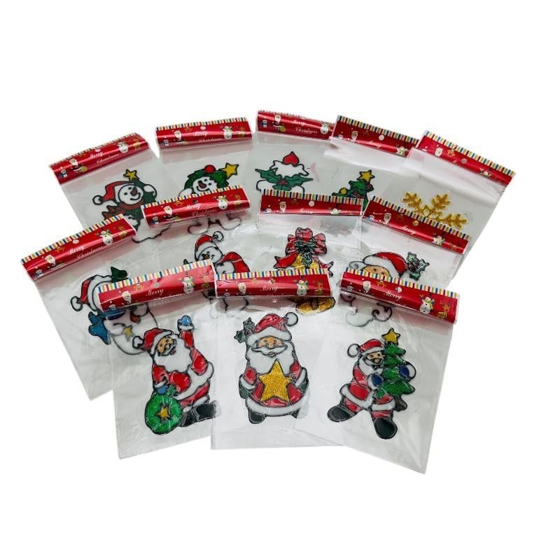 Sticker din silicon Craciun pentru geam/oglinda – aderenta statica, reutilizabil – modele diverse, 20x14cm