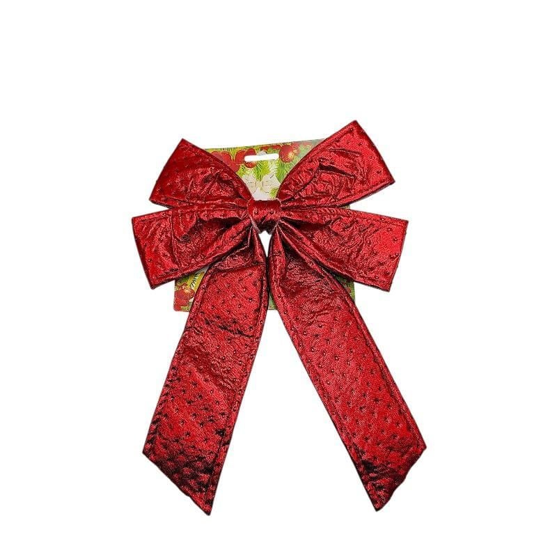 Fundita rosie decorativa Craciun 30 cm – pentru usa, brad si coronite – prindere rapida