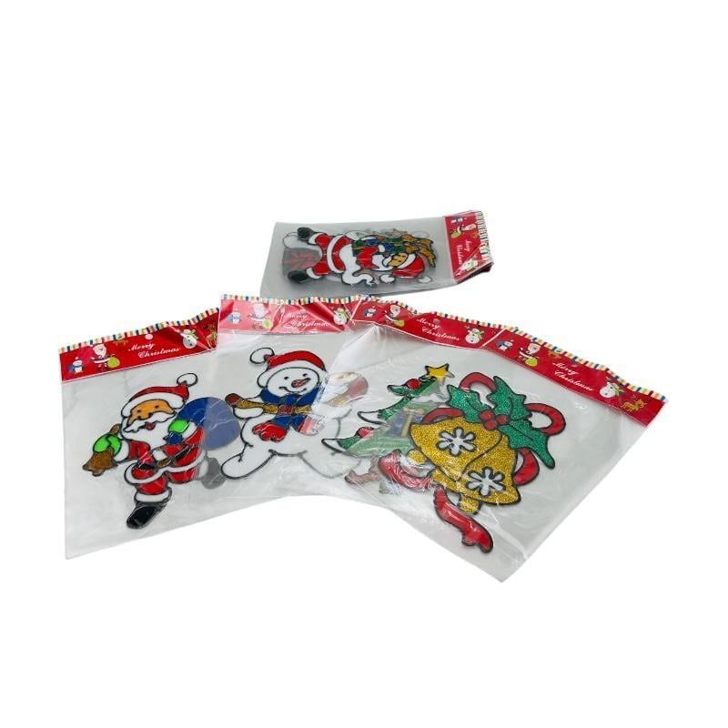 Sticker din silicon Craciun pentru geam/oglinda – aderenta statica, reutilizabil – modele diverse, 24x20cm