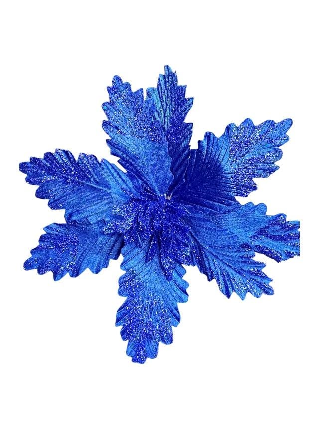 Flori artificiale Engros fir Craciunita, decor Craciun – material textil, cu sclipici