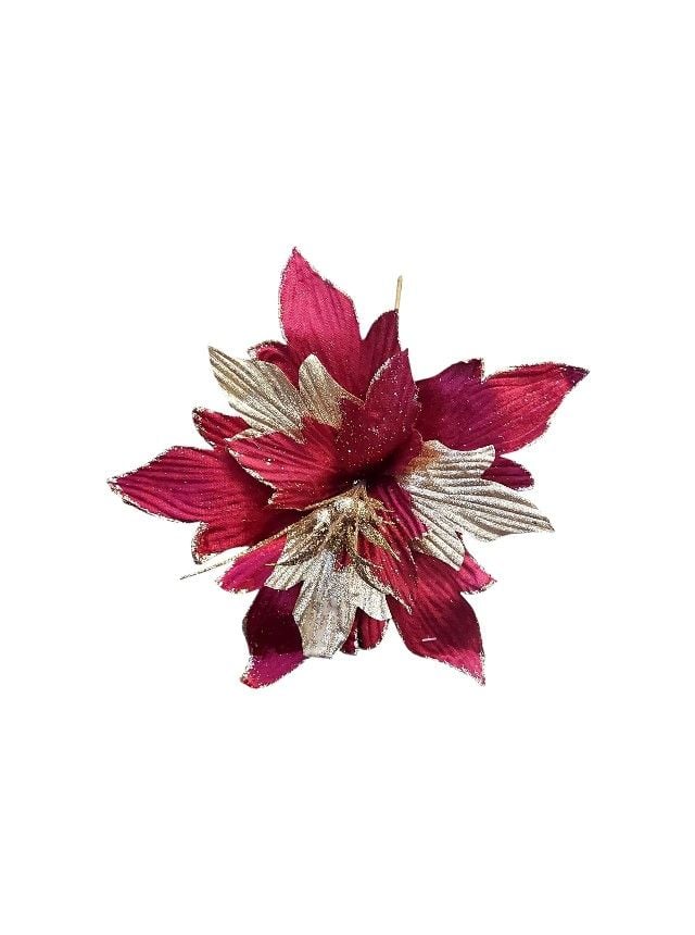 Flori artificiale Engros fir, decor Craciun – material textil, cu sclipici