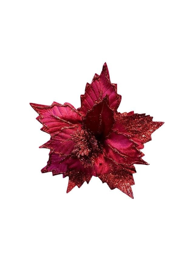 Flori artificiale Engros fir, decor Craciun – material textil, cu sclipici