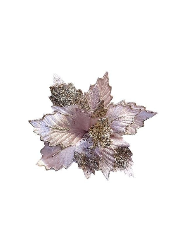 Flori artificiale Engros fir, decor Craciun – material textil, cu sclipici