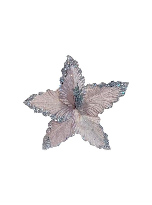 Flori artificiale Engros fir, decor Craciun – material textil, cu sclipici