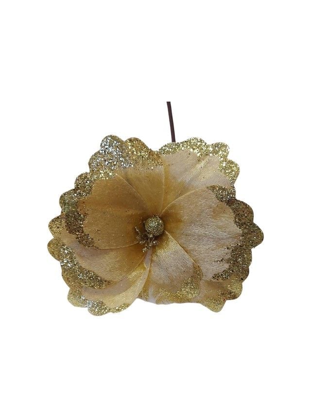Flori artificiale Engros fir Magnolie, decor Craciun – material textil, cu sclipici