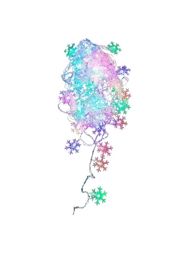 Instalatie Engros de Craciun, 60 LED-uri, Fulgi de nea