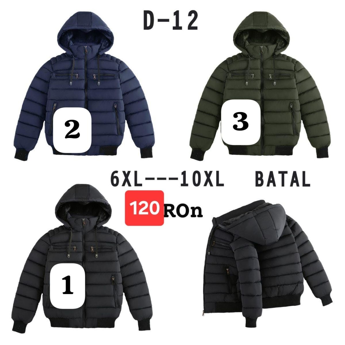 GEACA SCURTA DE BARBATI MARIME MARE EN-GROSS