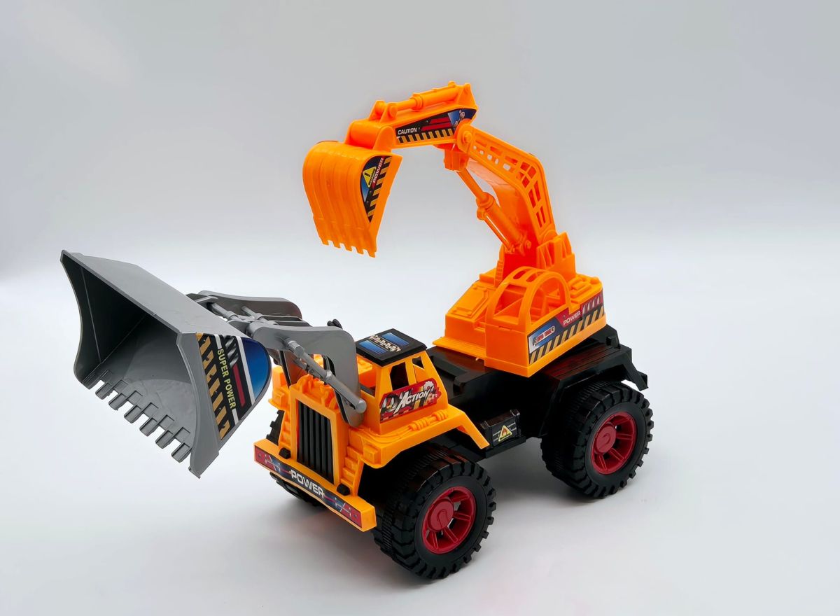 Masina de jucarie Engros, din plastic, excavator, 14.5x30x38 cm