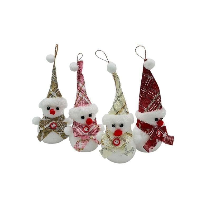 Set 12 decoratiuni Craciun oameni de zapada – de agatat, culori mixte – pentru brad, coronite si ghirlande 16cm bucata