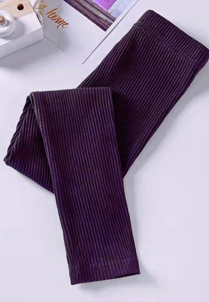 Colanți Penti ,,Stella\'\' bumbac, Pantaloni lungi, Model Raiat, Culoare Mov ,Engros