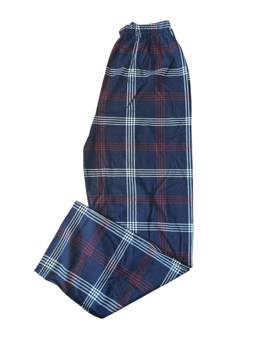 Pantaloni de Pijama Barbati ,Culoare Bleumarin cu Alb , Engros