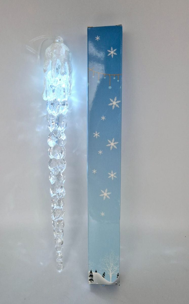 Ornament de Craciun Engros, Turturi cu lumina, pe baterii, 34 cm