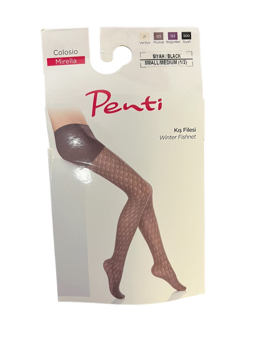 Dres damă Penti Colosio „Mirella”- Model croșetat cu plasă groasă, Culoare negru , Engros