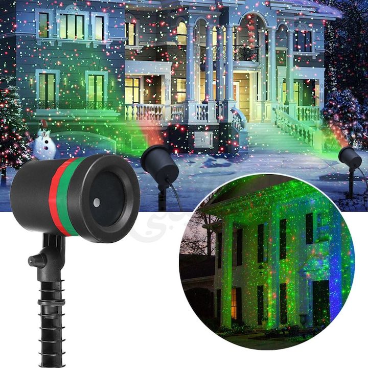 Proiector laser Engros de Craciun, multicolor, pentru exterior