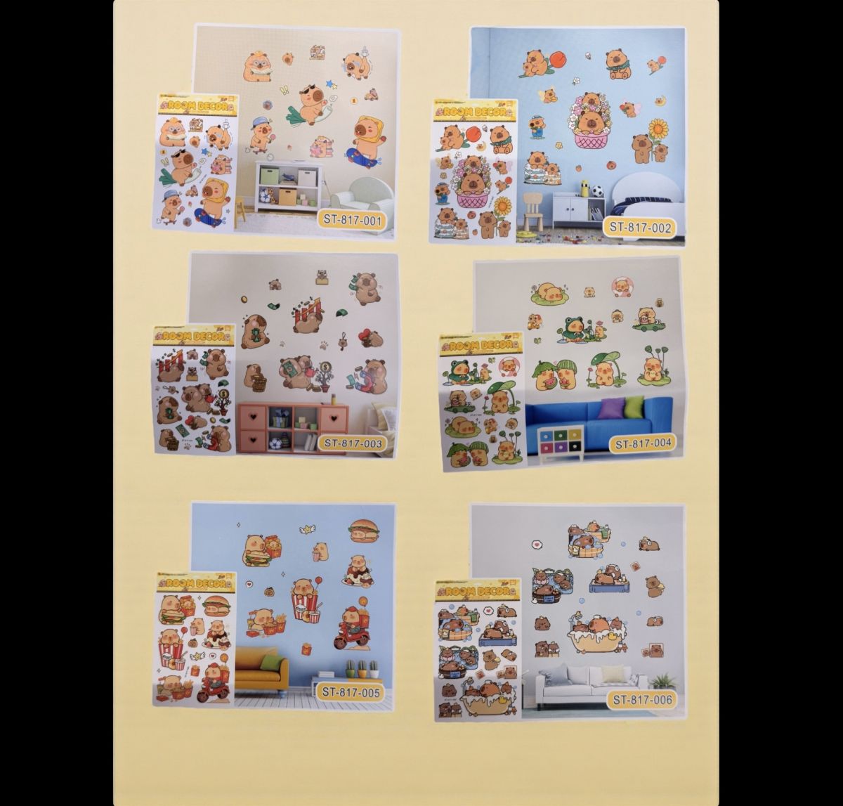 Stickere decorative pentru copii – modele haioase cu personaje desenate, 59x32 cm,En-gros