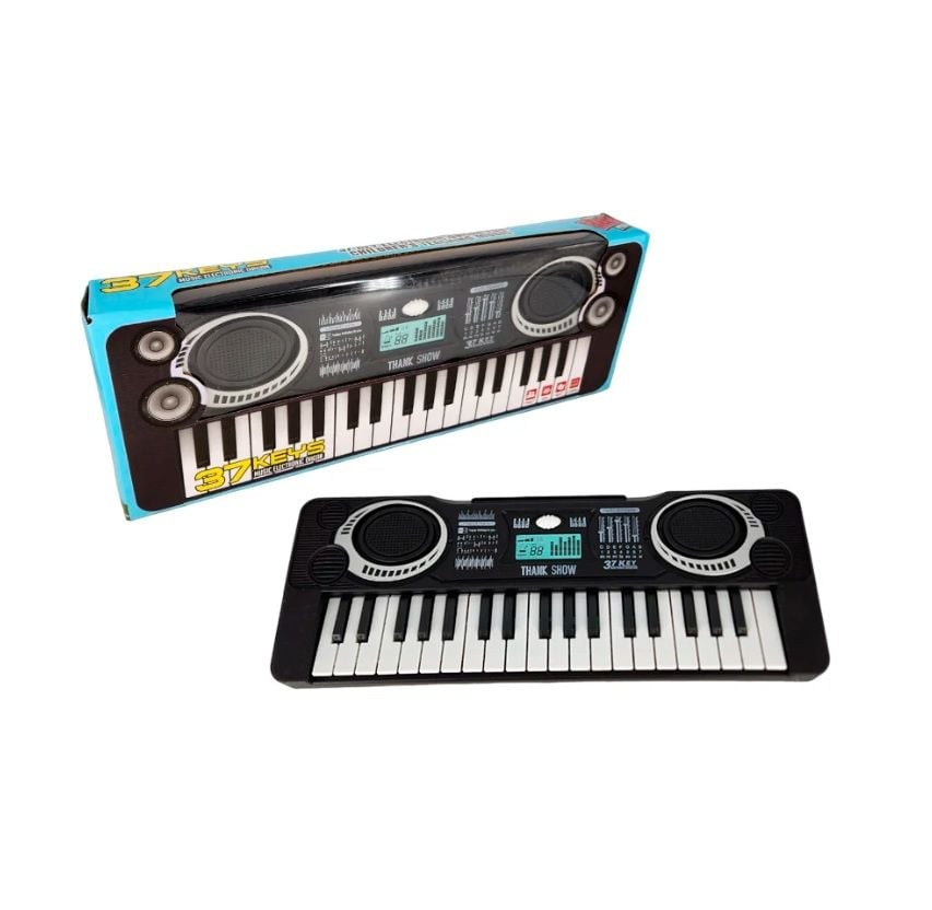 Orga de Jucărie pentru Copii, 37 Taste, Negru 45x17x5 cm – Jucărie Muzicală Educativă, En-Gros