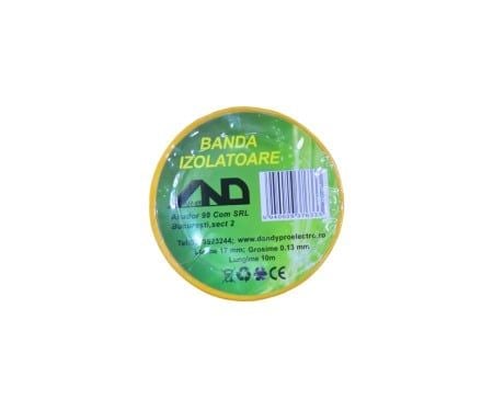 Banda izolatoare electrica 10 m ,   culoare galbena