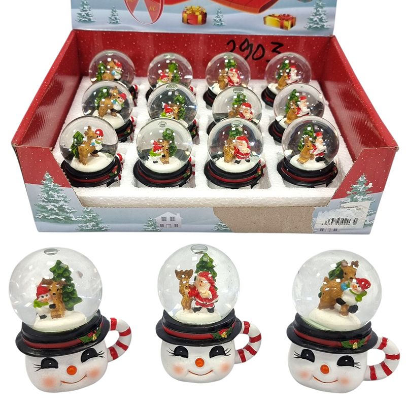 Globulete decorative de sticla cu modele diverse in set engros 12/bucati pe set