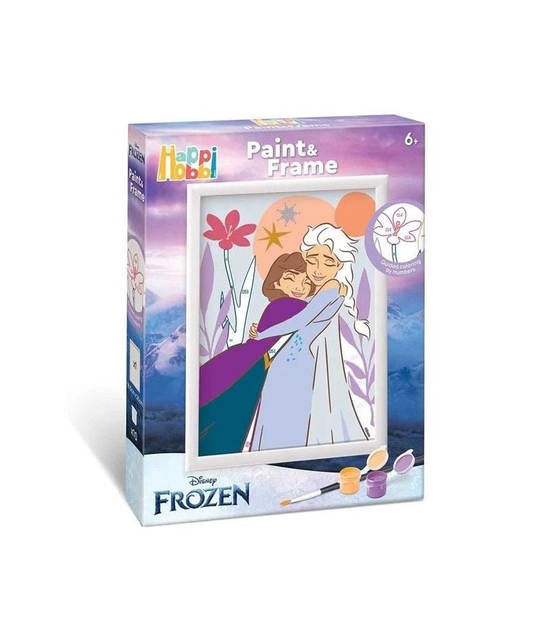 Set Engros HappiHobbi Paint & Frame - Pictura cu Numere - Disney Frozen