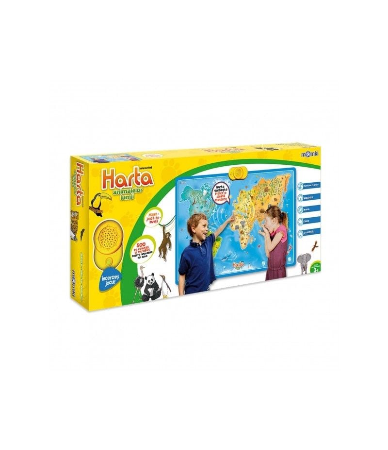 Harta Engros interactiva Momki - Animalele lumii