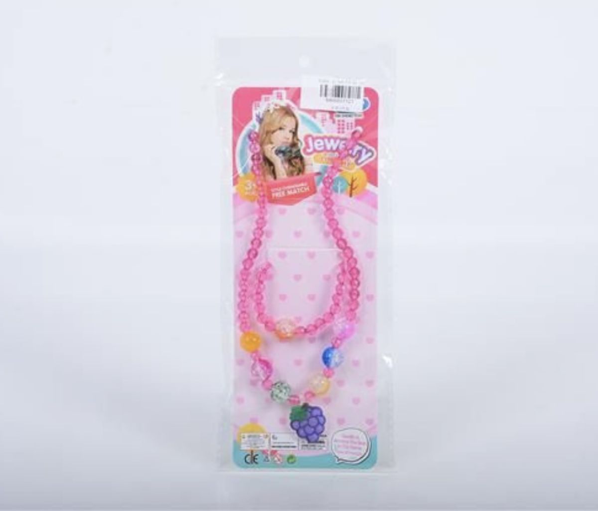 Set Colier și Brățară din Mărgele Colorate pentru Copii – Accesorii Fashion cu Fructe și Mărgele Strălucitoare, Jucărie Educativă 3+, En-gros