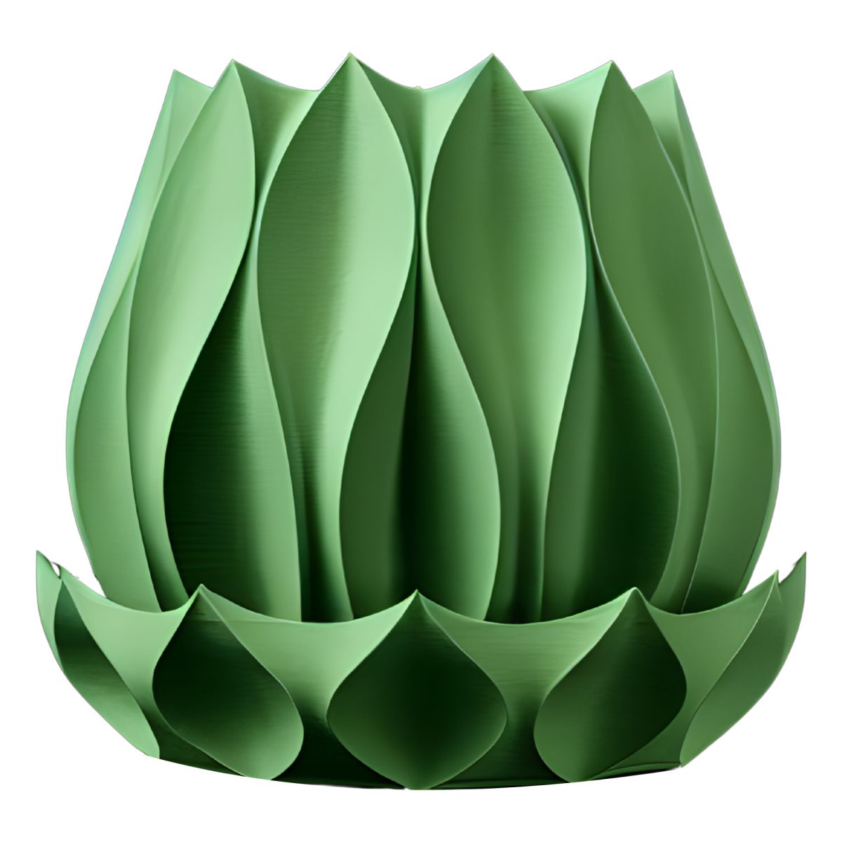 Ghiveci de flori 3d Tallflower Premium rotund 19 x 17 cm, Culoare Verde Engros