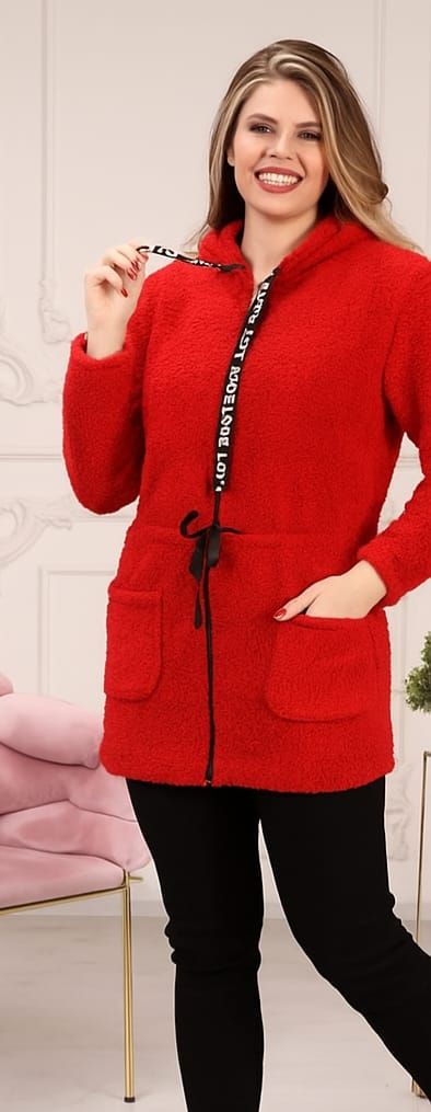 Hanorac cocolino cu snur in talie, L, XL, 2XL, en-gross