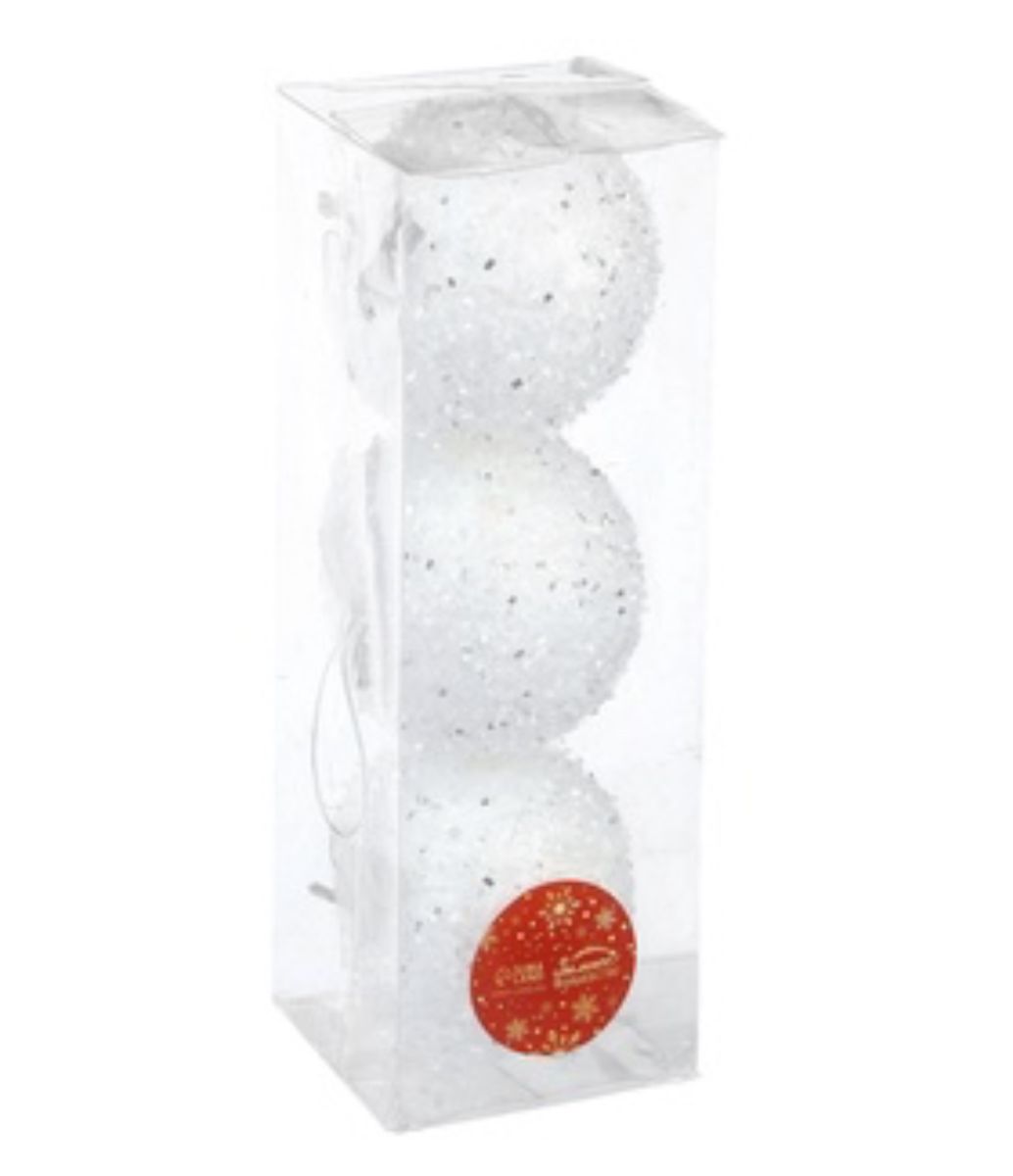 Set 3 globulețe en gross decorațiune brad Craciun