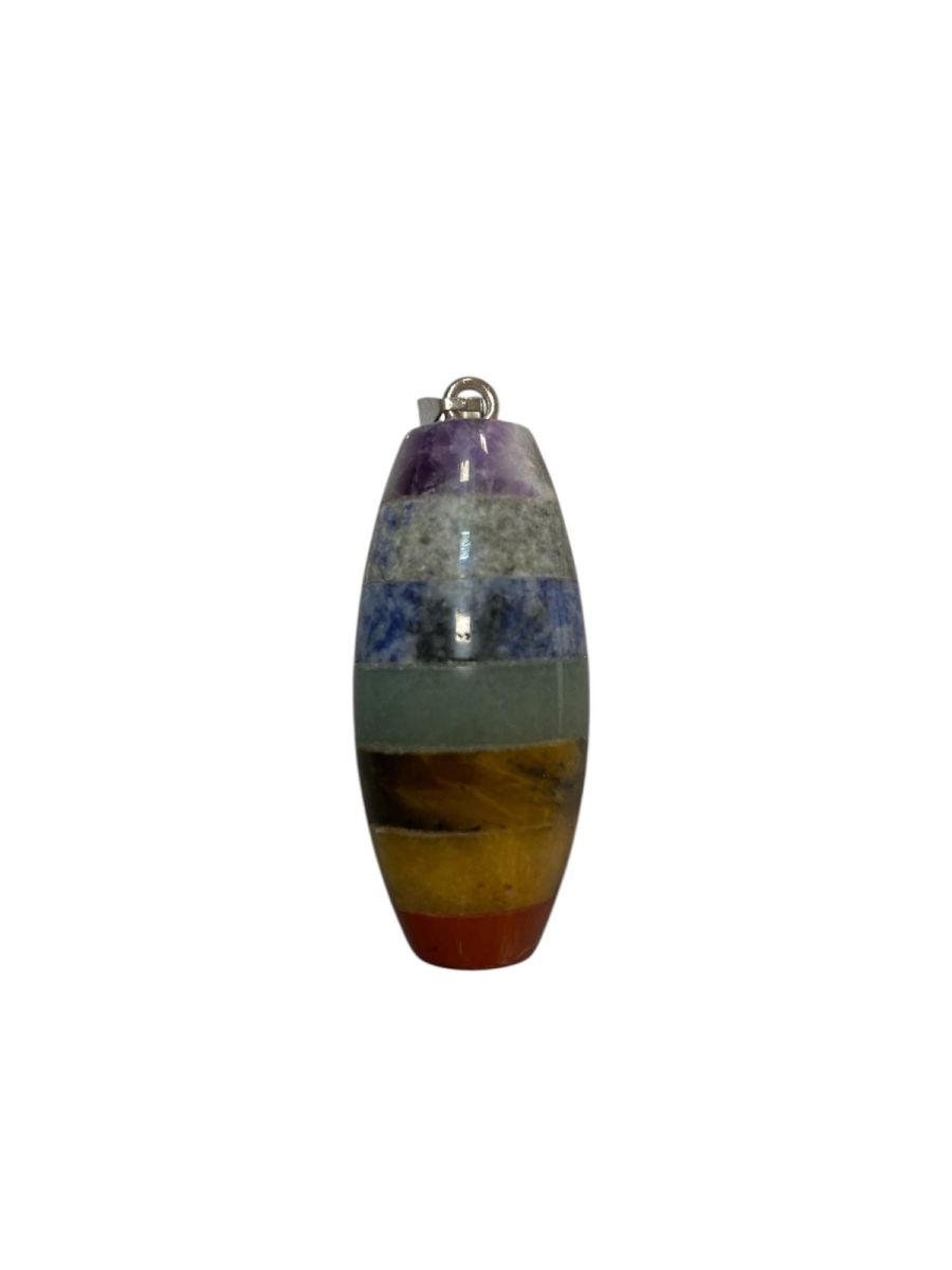 Pandantiv din piatra 7 CHAKRA, dimensiune: 4.5 cm