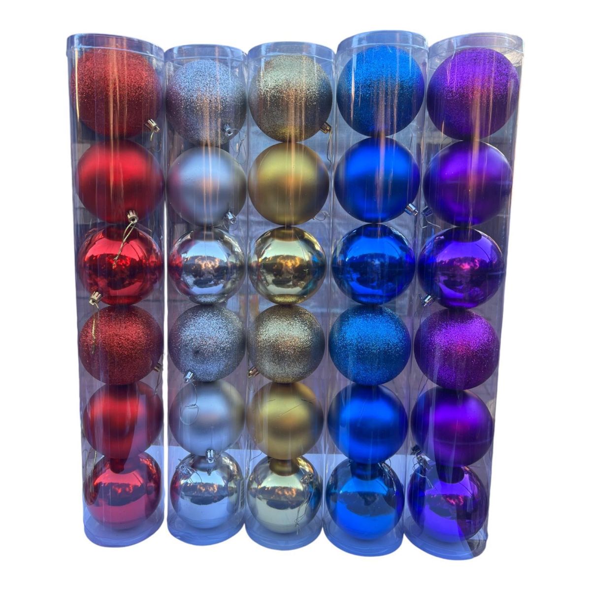 Set 6 globulețe en gross decorațiune brad de Craciun