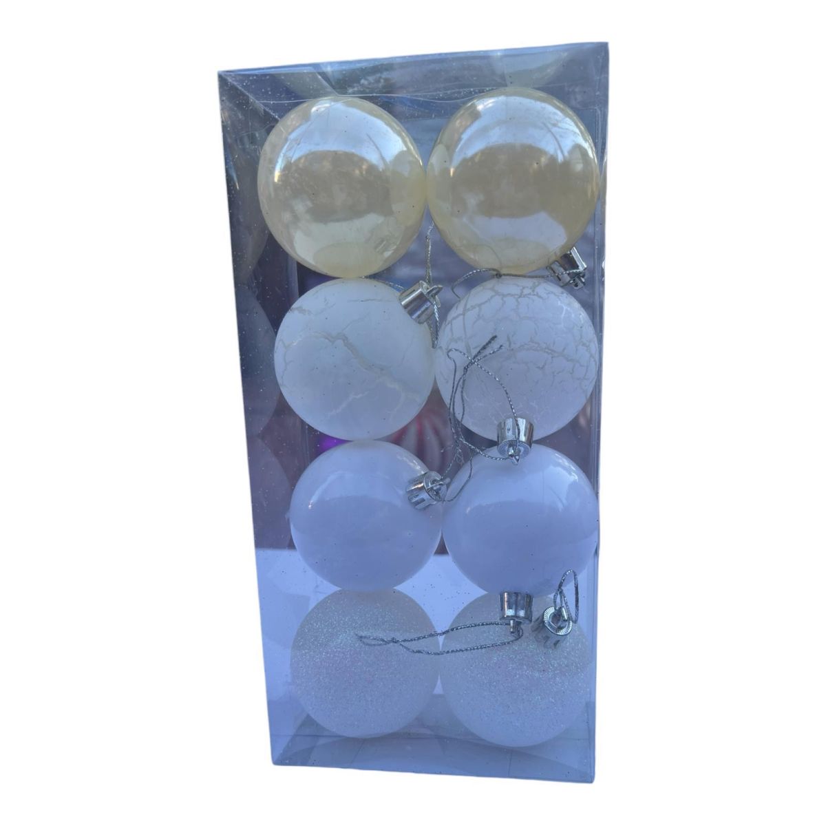 Set 8 globulete en gross decorațiune brad Craciun