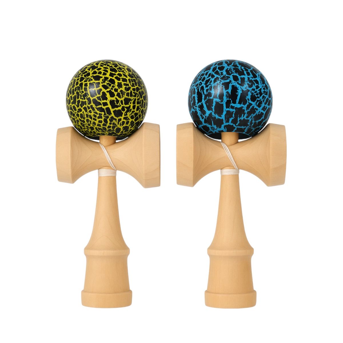 Kendama 18cm din Lemn, Model Clasic cu Bilă Crăpată, Diferite Culori Engros