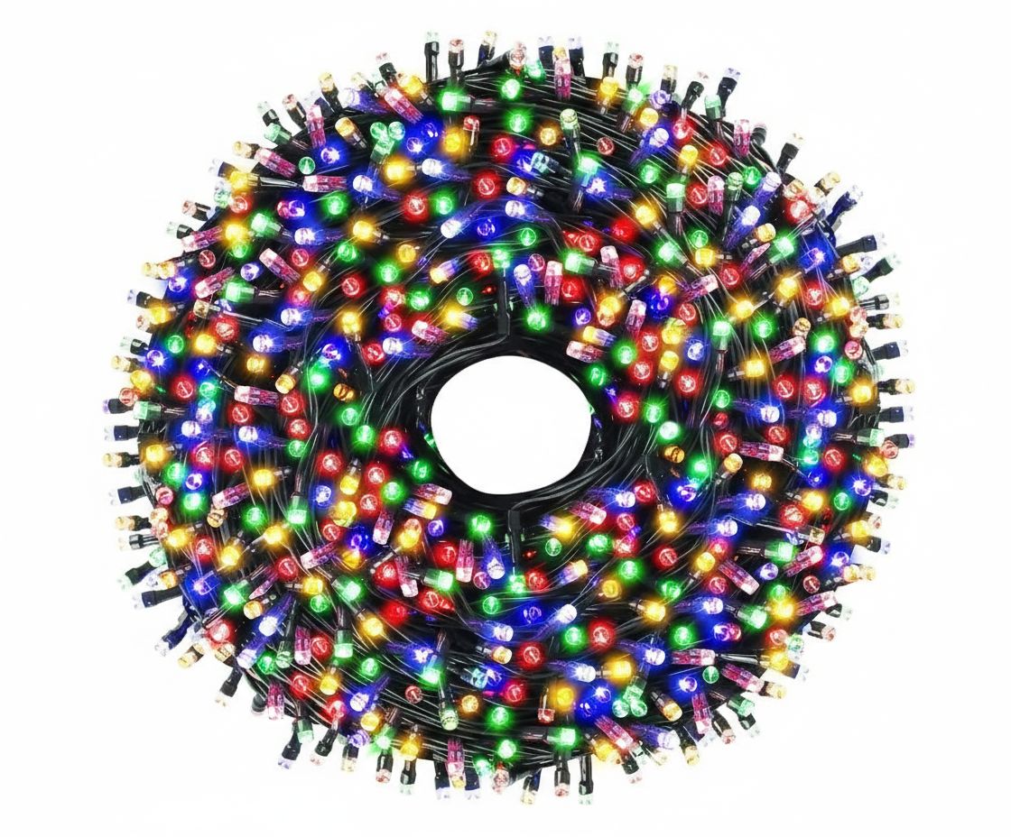 Instalație de Crăciun 1000 LED-uri, Lungime 100 Metri, Alimetare la Priza, Lumină Multicolora Engros