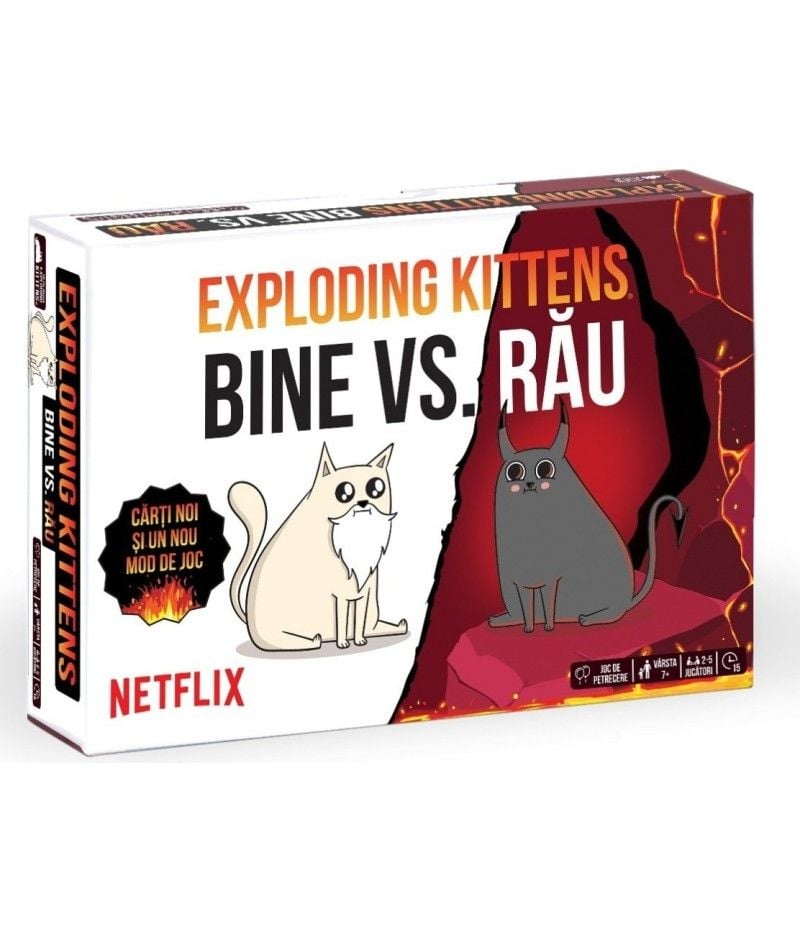 Joc Engros de societate - Exploding Kittens BINE vs RAU