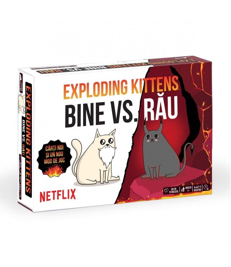 Joc Engros de societate - Exploding Kittens: BINE vs RAU