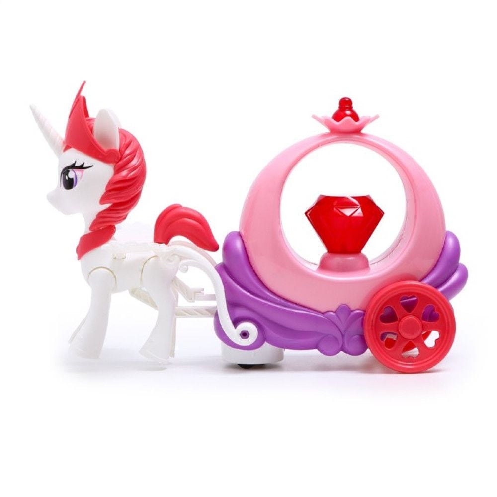 Jucărie Interactivă cu Lumină și Sunet „Unicornul Preferat”, cu Aripi Mișcătoare și Trăsură, 3+ Ani, En-Gros