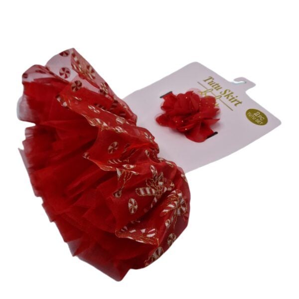 Fusta bebeluș 2/set roșie cu acadele engros