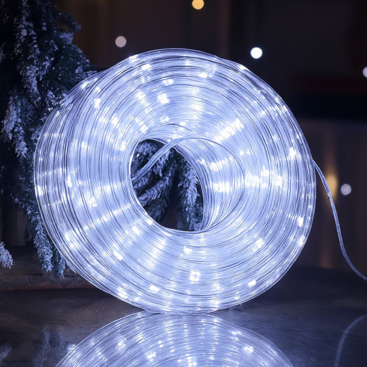 Instalație 14m, Model Furtun LED, Lumină Alb Rece, pentru Interior și Exterior, Ideală pentru Decor de Crăciun și Evenimente Engros