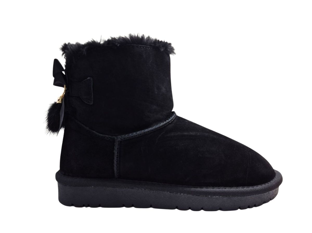 Cizme Dama Tip UGG, Piele Naturala, GGM, Interior Imblanit, Accesoriu Fundita, Talpa Usoara, Antiderapanta, Engross, Marimi 36-40, 8buc/bax